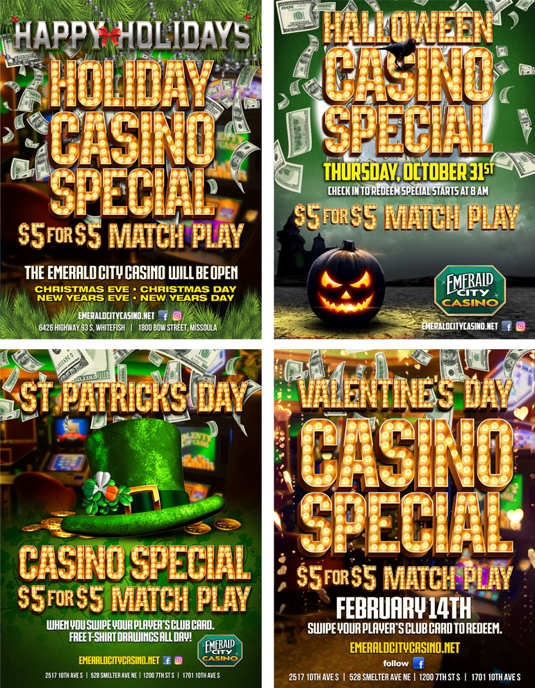 Emerald City Casino Specials Advertising